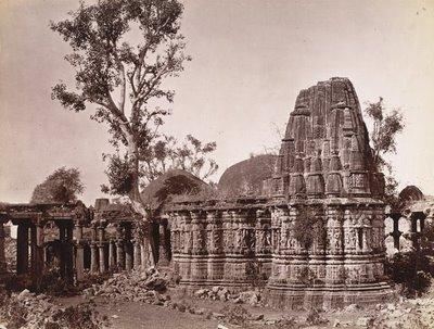 Ancient Hindoo Temple, Chitor - 1870s