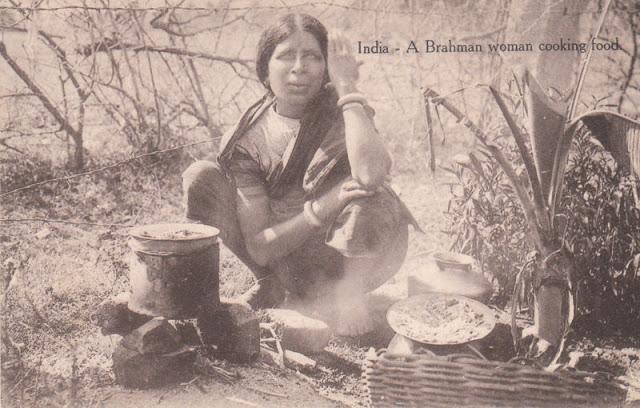 A Brahman Woman Cooking Food