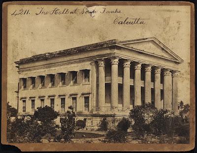 A Hall at Seven Tanks in Calcutta (Kolkata) - Mid 19th Century
