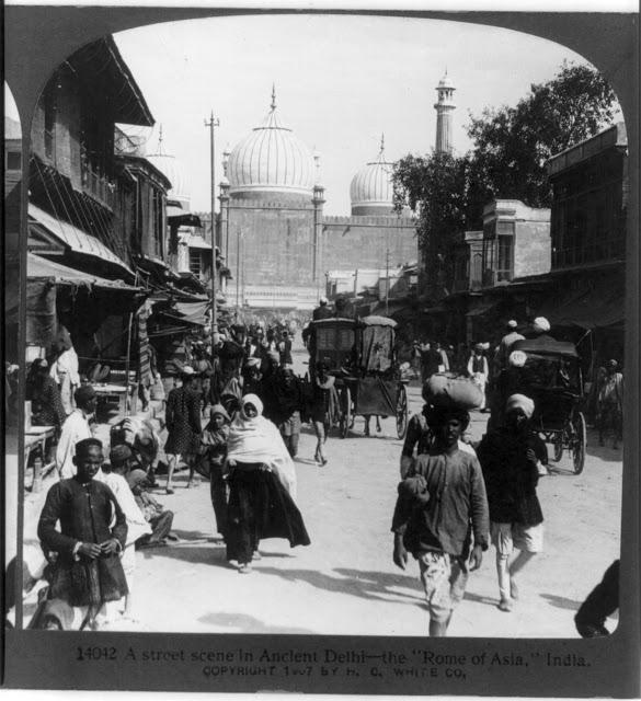 A Street Scene in Delhi - 1907