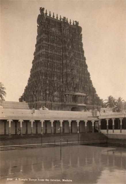 A Temple Tower from the Interior - Madura, Tamil Nadu 1920's