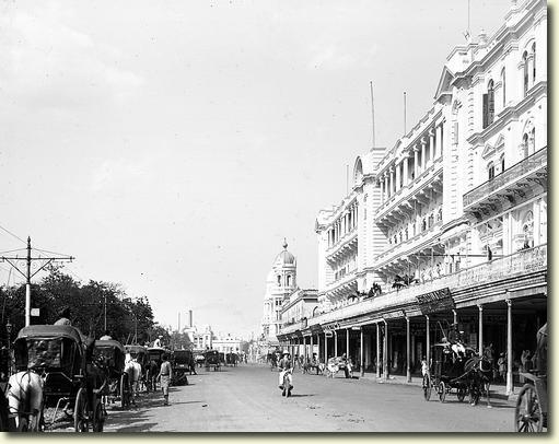 Chowringhee Road in Calcutta (Kolkata), Bengal - 1912