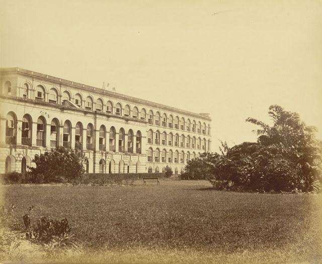 Dalhousie Barracks within the grounds of Fort William in Calcutta (Kolkata) 1885