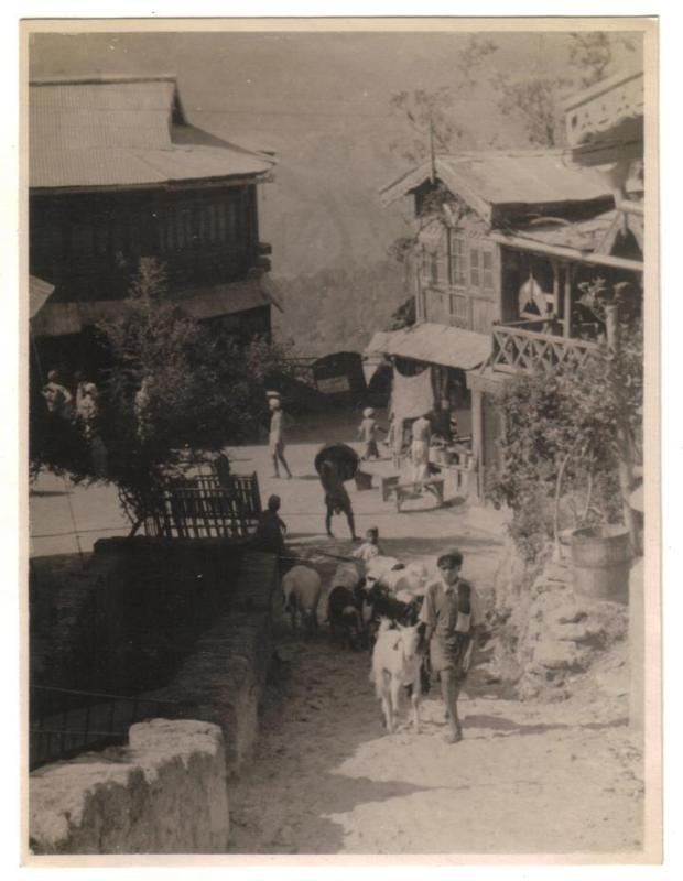 Entrance to Ranikhet Bazaar - India 1946