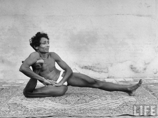 Indian Man Practicing Yoga - May 1949