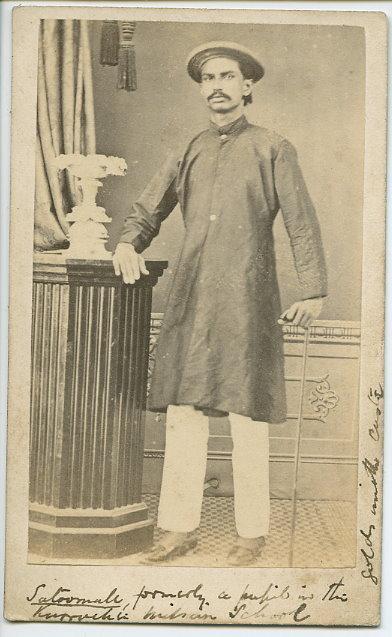 Indian Man Studio Photograph - 1860's