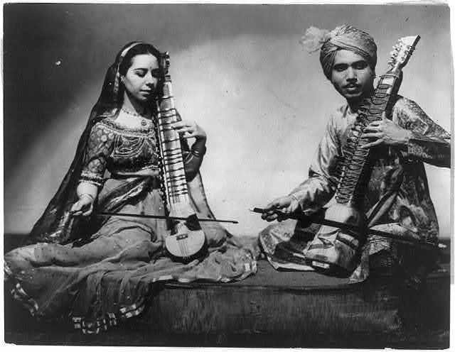 Indian Musicians in Costume Playing Music in National Folk Festival - 1944