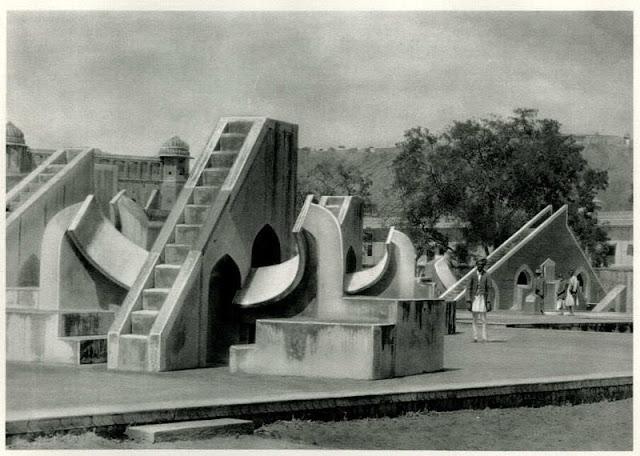 Jantar Mantar (Astronomical Instruments) in the Observatory at Jaipur, India - 1928