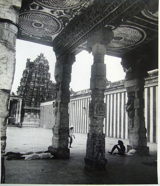 Locals Resting in Madura Temple - Tamil Nadu c1940's