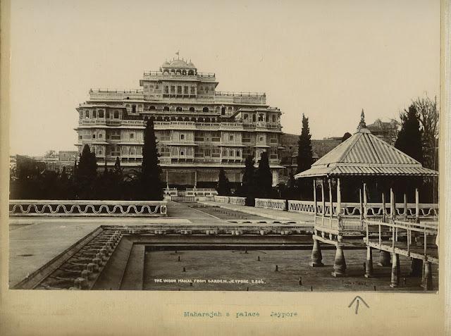 Maharaja's Palace in Jaipur, Rajasthan - India 1900's