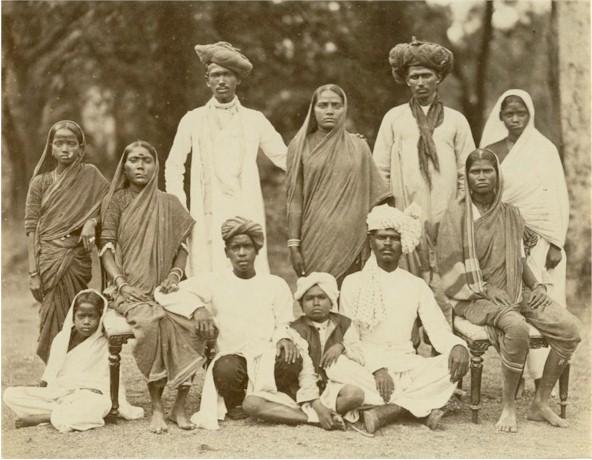 Mahratta Family Group Photograph - India c1880