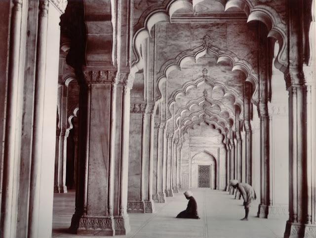 Moti Masjid (Pearl Mosque) of Agra - Photographed by Samuel Bourne in 1880's