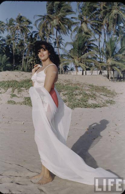 Outdoor Colour Photoshoot of Hindi Movie Actress Mohana Cabral - Photographed by James Burke in 1951