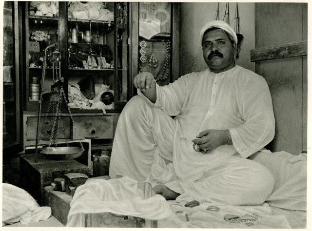 Portrait of a Jeweler in his Shop in Hyderabad, Sindh (Currently in Pakistan) - 1928