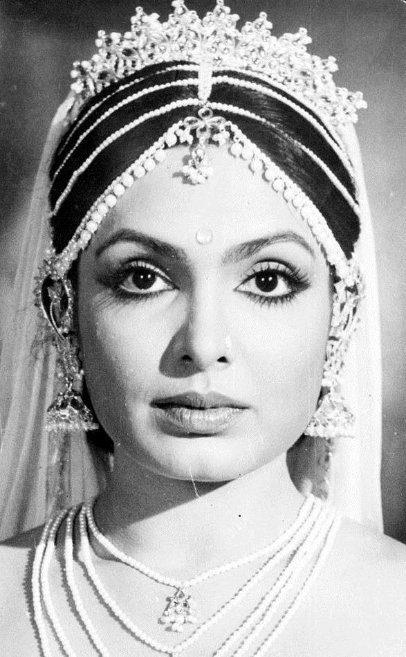 Portrait of Hindi Movie Actress Parveen Babi - 1970's or Early 80's