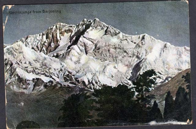 Postcard of Kangchenjunga - Darjeeling 1907