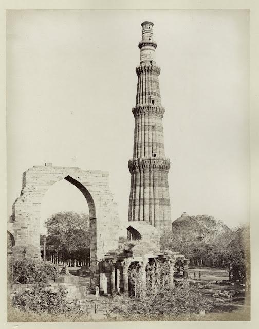 Qutub Minar in Delhi - 1860's