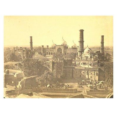 Ranjit Singh's tomb from the top of Ranjit Singh's palace, Lahore Ca. 1860 - 1870