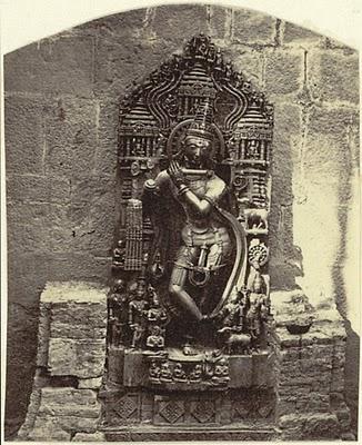 Relief sculpture representing Krishna - 1865