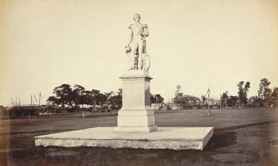 Statue of Sir William Peel in the Eden Gardens [Calcutta] 1865