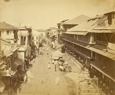 Street scene in Baroda - 1880