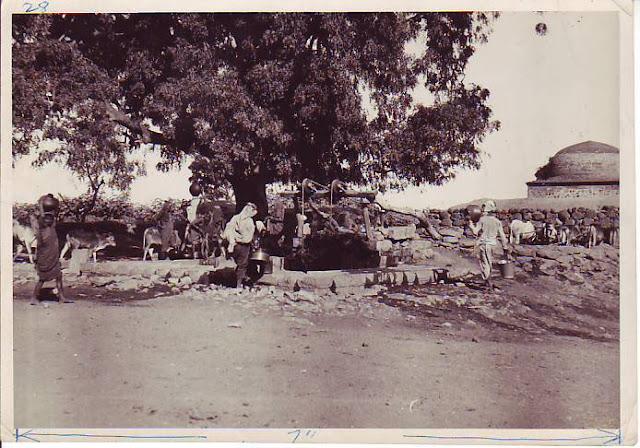 Villagers Drawing Water from Well - 1950's