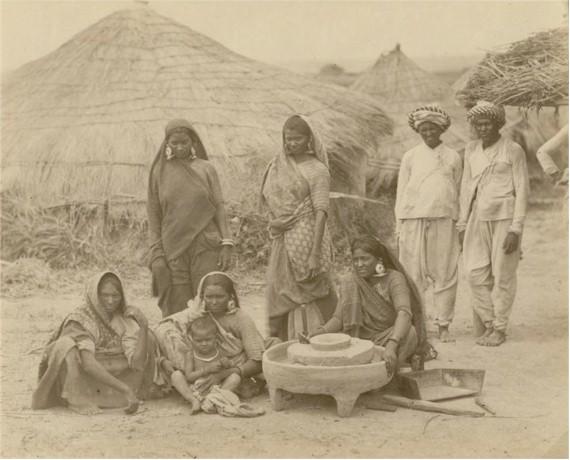 Villagers of Saurashtra - Gujarat, India c1875