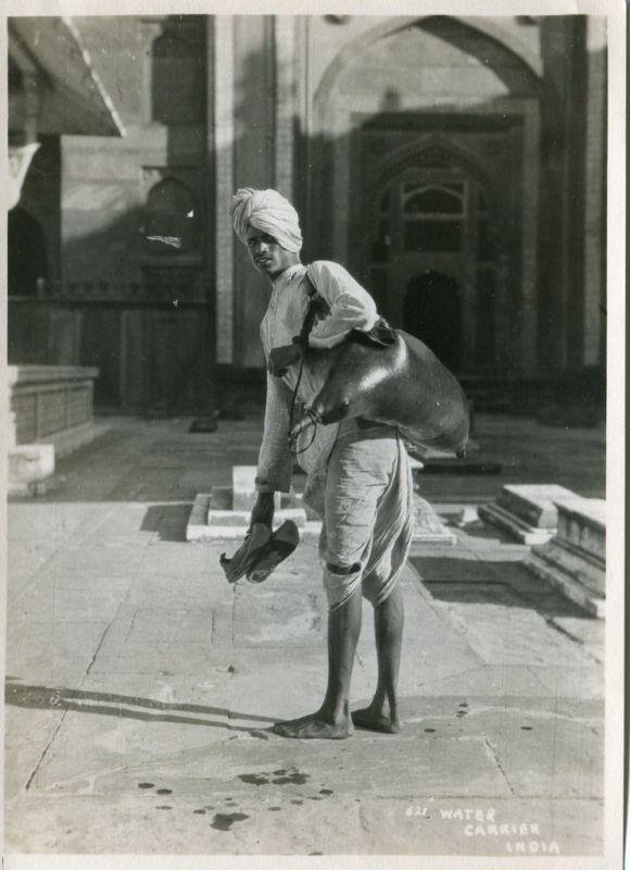 Vintage Photograph of a Water Carrier