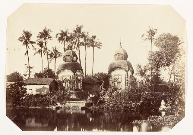 Vintage Photograph of Temples in the Suburbs of Calcutta (Kolkata) - Mid 19th Century (between 1858 - 1861)